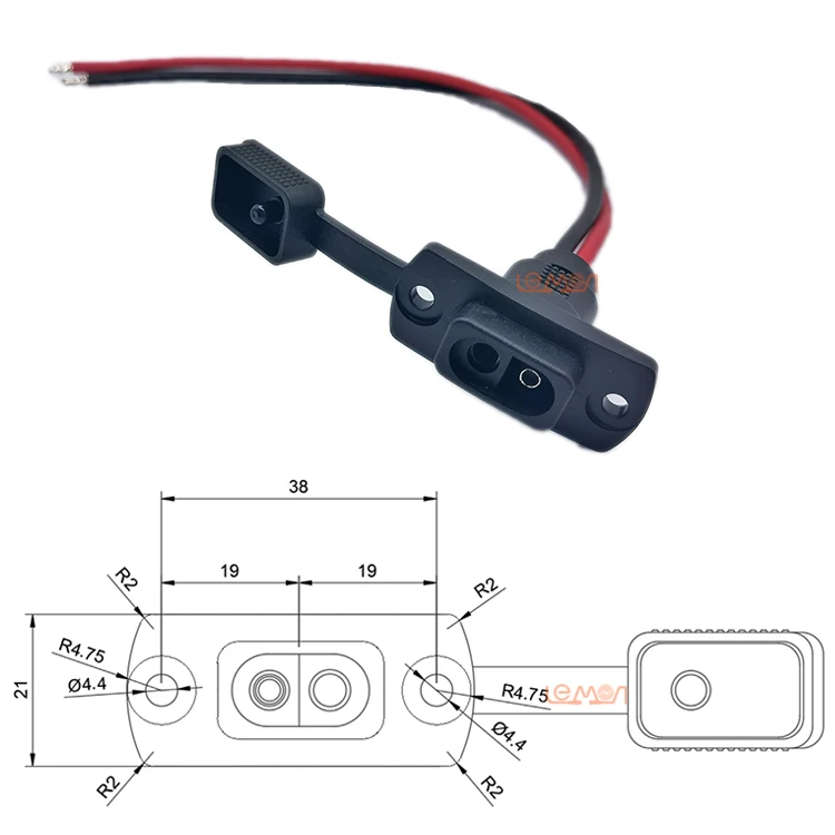 12AWG SAE Socket Solar Weatherproof Sidewall Port SAE Solar Battery Cable manufacture