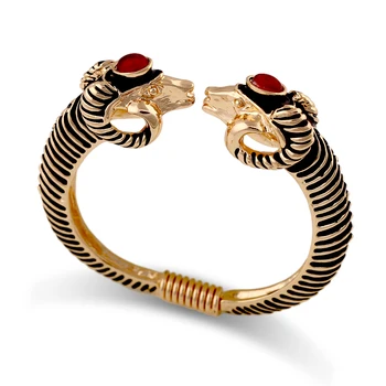 KAYMEN New Arrivals Goat Shape Fashion Bracelet, Gold Plating Enameled Statement Bangle Cuff Jewelry, Trendy Bracelets