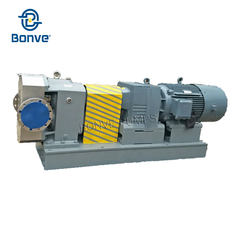 Ningbo Bonve SS316L Positive Displacement Rotary Lobe Pump for Butter Peanut Cheese Paste High Viscosity Medium Tranferred