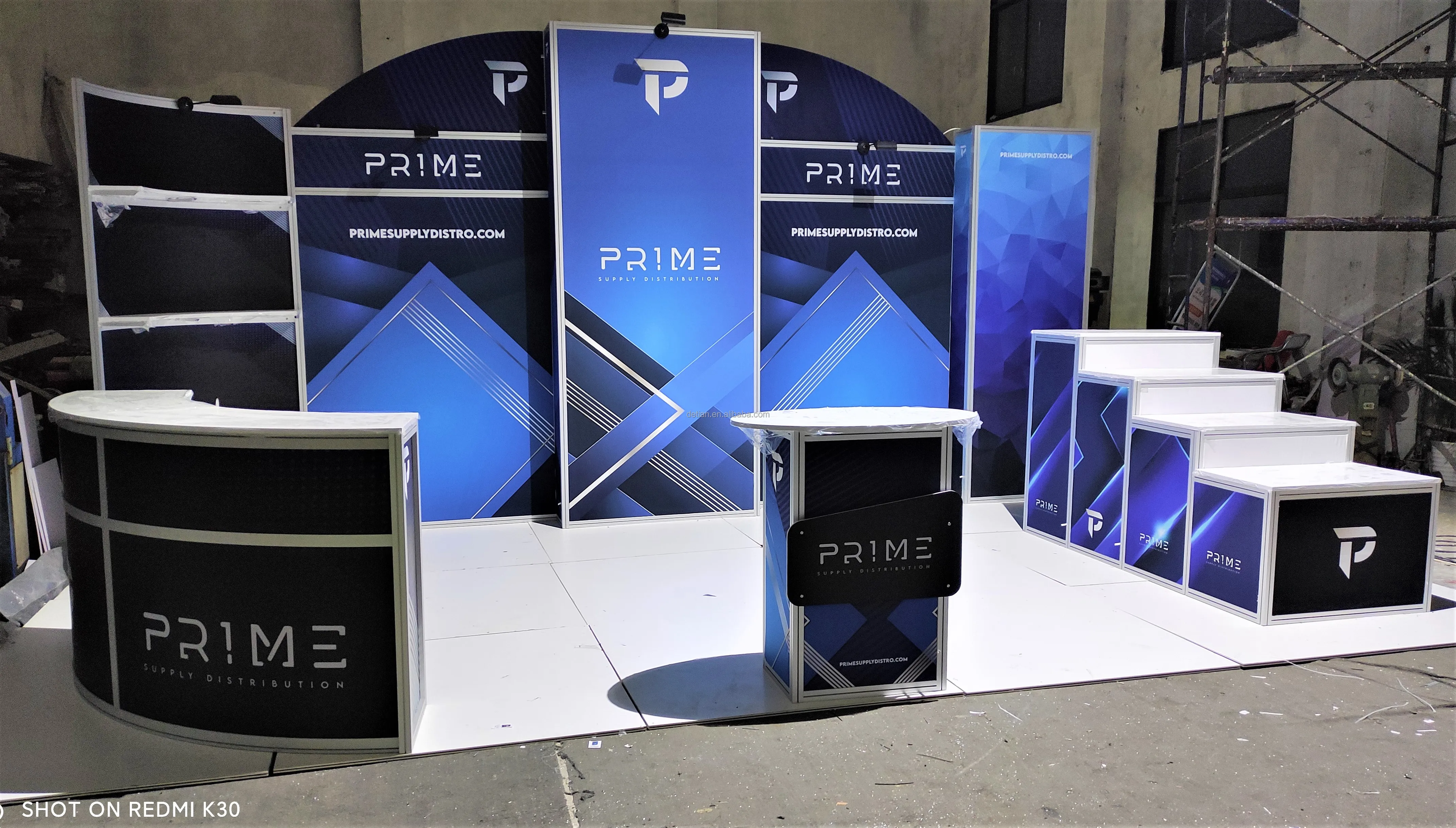 Dexin oferta 10*20 mostrador de comércio estande de exposição projeto da cabine da exposição