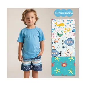 Aide Custom Kids Beach Shorts Boys Swimwear with Fun Print Board Shorts for Small Children and Men