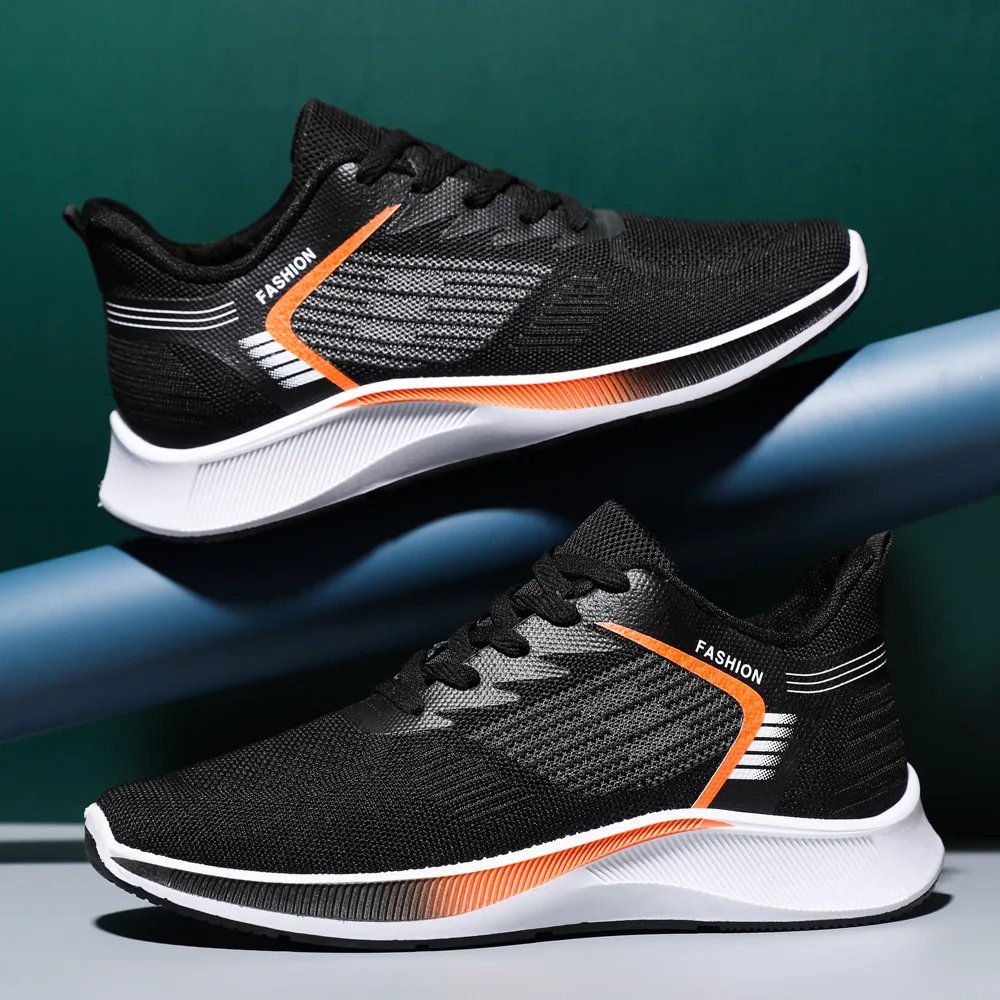 Men'S New Fashion Sneaker Summer Wholesale New Mesh Lace Fashion Breathable Lightweight Running Boy Sports Running Shoes For Men