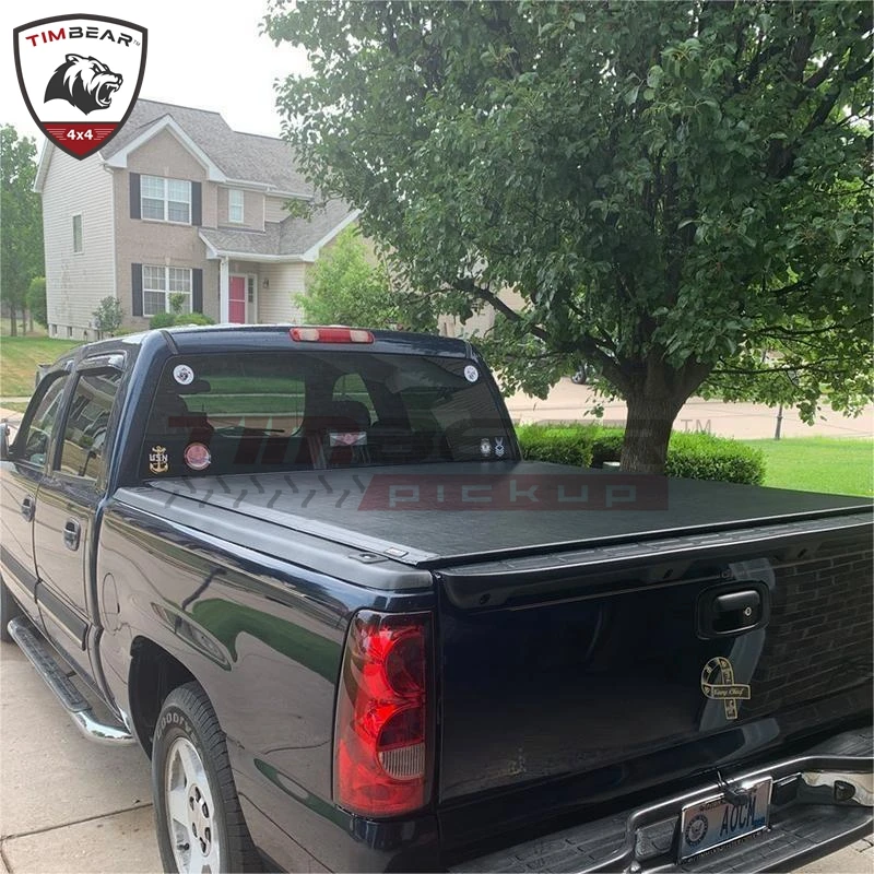 Pickup Truck Waterproof Soft Roll Up Bed Cover Tonneau Cover For Chevy