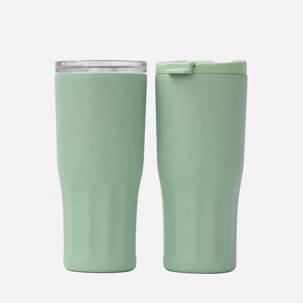 Новое поступление безопасный стакан Dishwashe 20 унций изолированный с двойными стенками из нержавеющей стали кружки для путешествий герметичной крышкой соломы