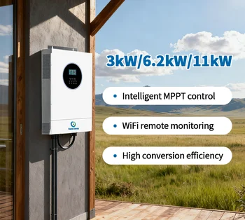 AEGIS Energy 6KW 11KW Off Grid Inverter Built-in MPPT Solar Charge Controller Pure Sine Wave 3KW