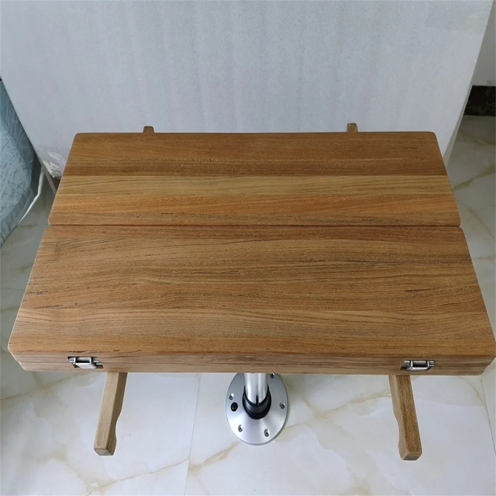 Boat Folding Teak Table Top Plain 660/330x650,960/480x890mm Marine