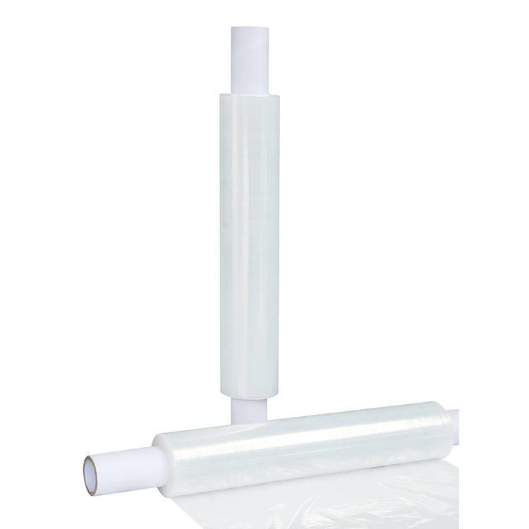 Yalanpack LLDPE Manufacturer Made Pallet Wrap Stretch Wrap Film Roll Handle Stretch Film Chinese Packaging Free Transparent Moisture Proof