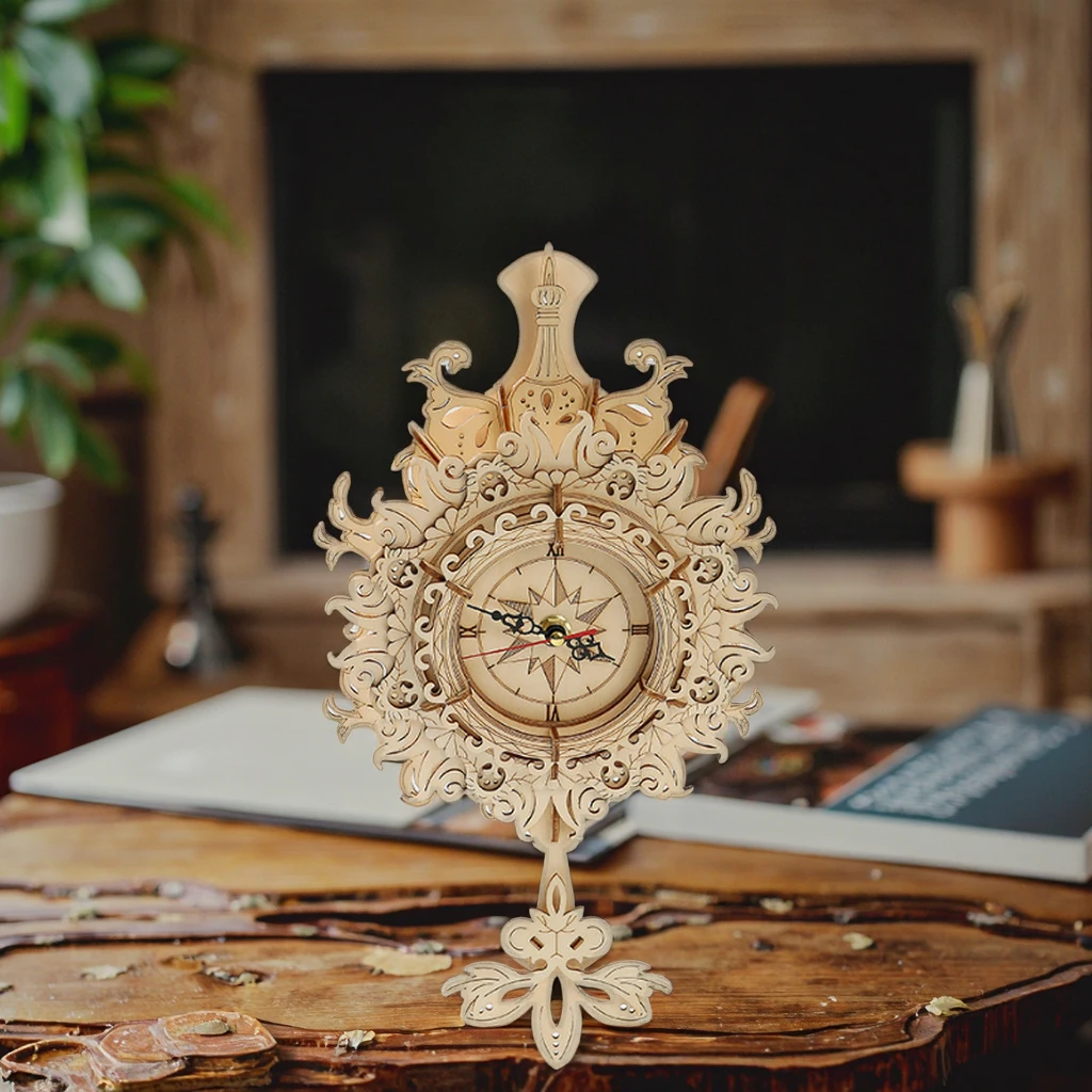 Orologio da parete retrò in legno 3D Puzzle Set per adulti