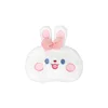 Rabbit hair embroidered bow rabbit head pillow