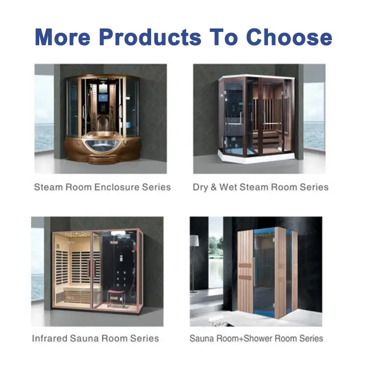Indoor Dry Sauna Combined Steam Shower Wooden Sauna Steam Shower