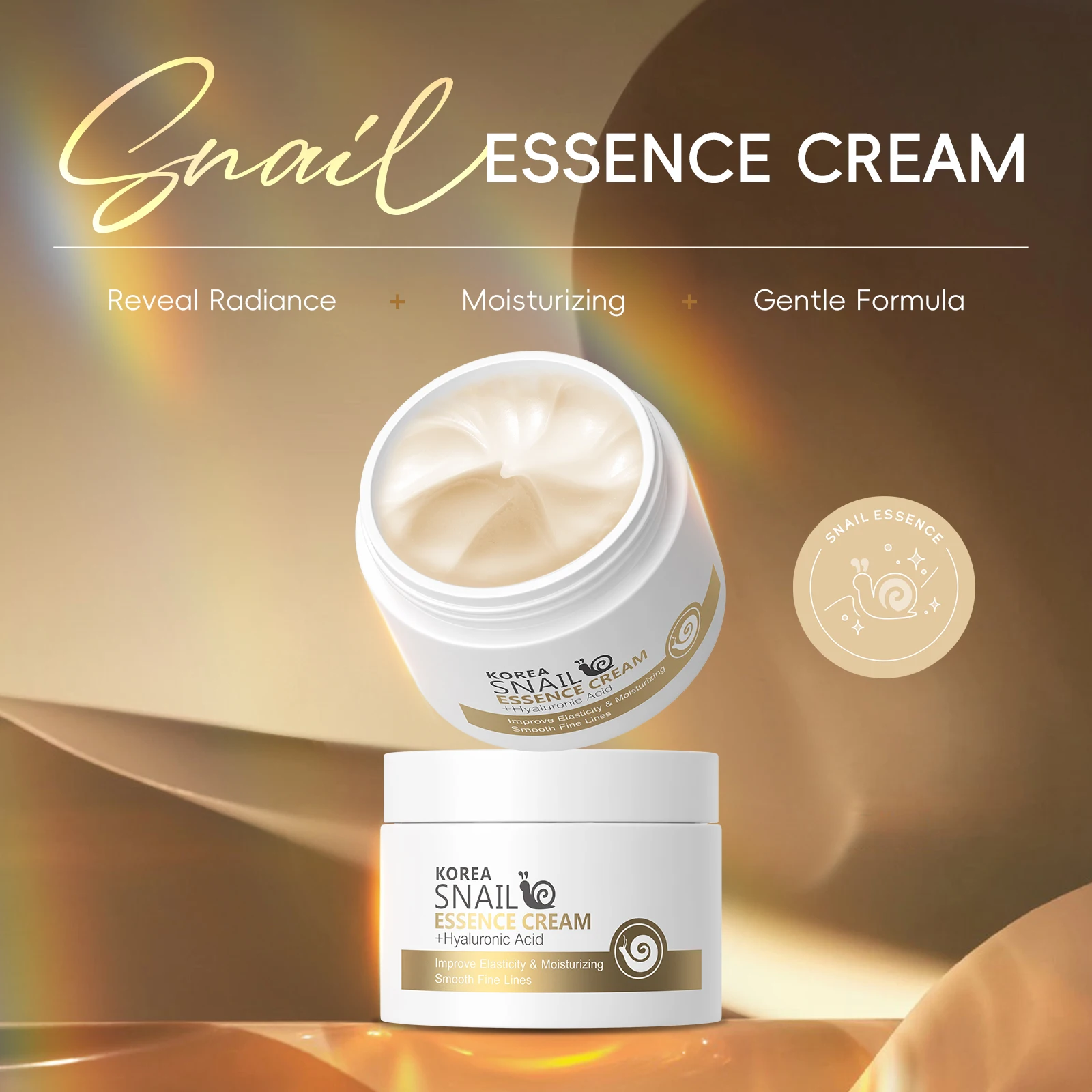 Low Moq Private Label Snail White Cream Mucin Advanced Snail Mucin Power Essence Wholesale Face Snail Cream 25g