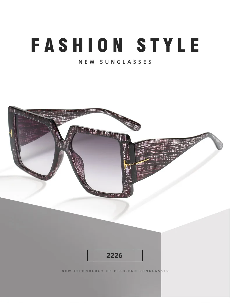 gafas de sol cuadradas para hombre y mujer lentes de sol unisex de lujosa estilo retro de gran t 
