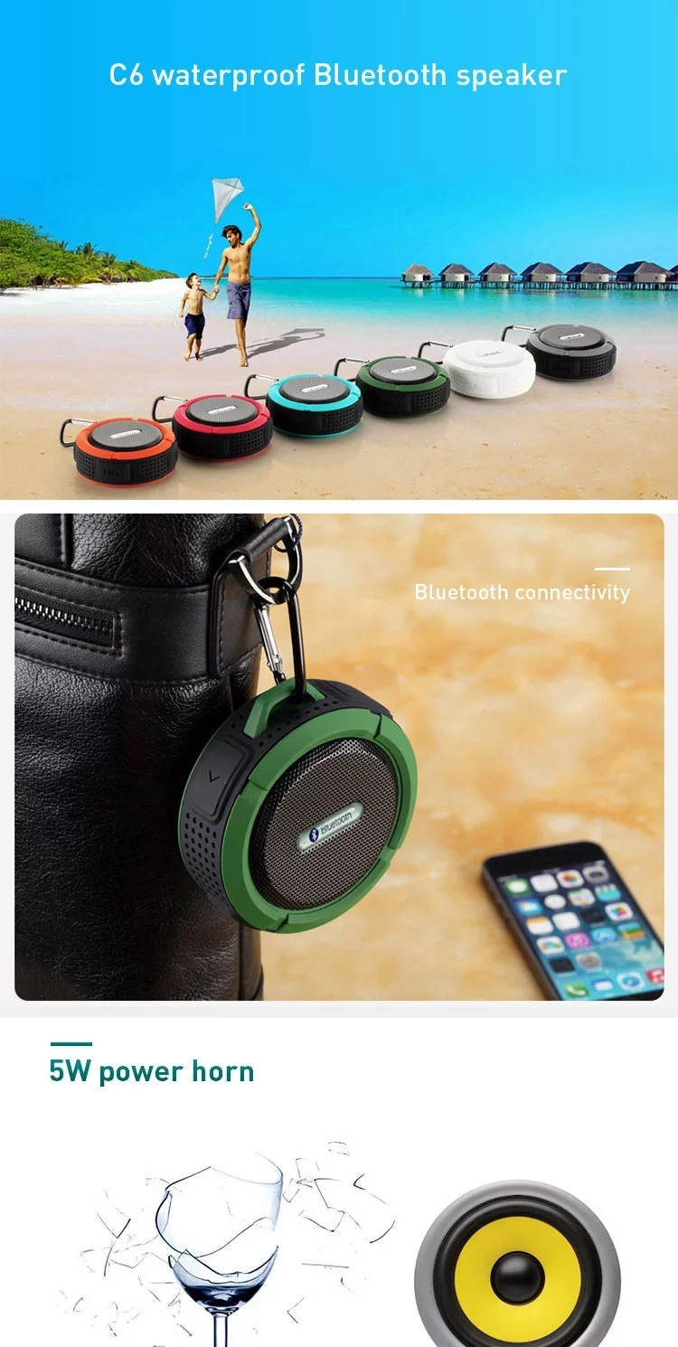 Waterproof for Bluetooth Speaker Round Outdoor Mini Portable Blue tooth Speaker - ANKUX.COM