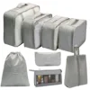 Gray 8-piece set (including a triangle bag)