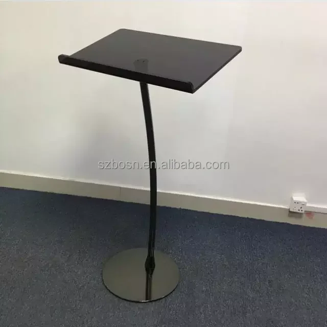 Portable Acrylic Curved Frosted Podium Acrylic Lecture Presentation