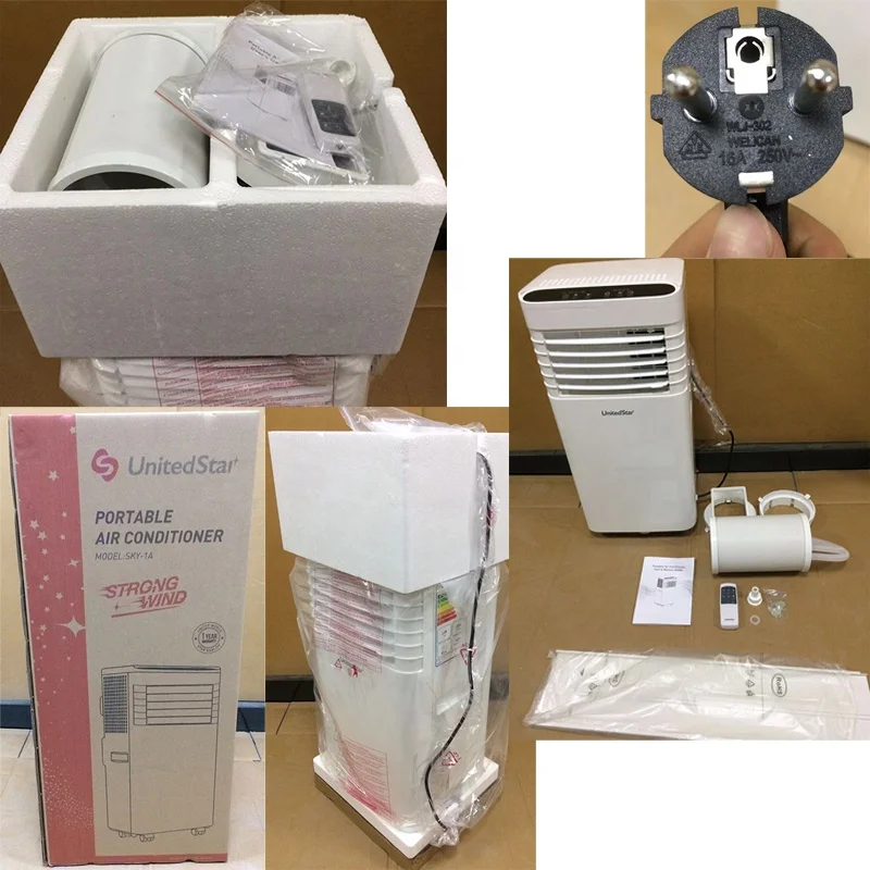 UnitedStar High Quality Energy-saving Portable air Conditioner with Wheels Easy to Stall Portable air Conditioner Factory