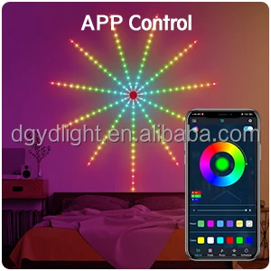 Fireworks Lights LED Strip Music Sound Sykey Chaindecoration Batterykeyring Home Decoration 90 80 WS2812B ABS 5V IP20 Customized