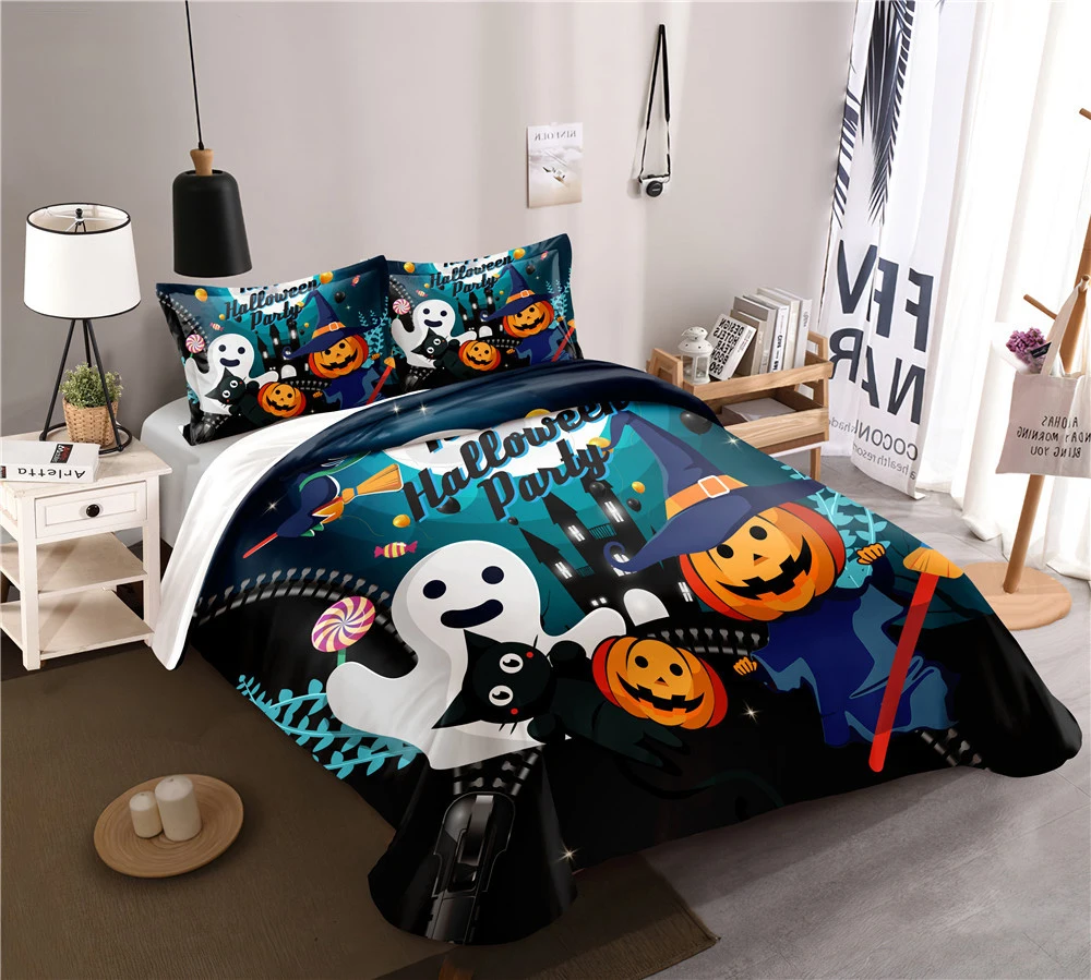 Hot New Design 3d Printing Fashion Comforter Bedding 100 Polyester Black Duvets Cover Sets