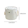Beige open-top small foot bath bucket