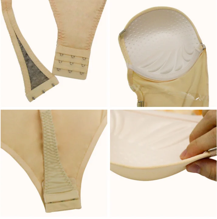 2022公式店舗 Women Plunging Deep Vneck Body Shaper Strapless Backless