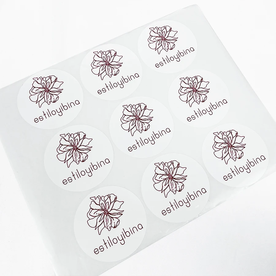 Custom Printed Cosmetic Logo Sticker Waterproof Self Adhesive Vinyl ...