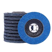 Custom Private Label Zirconia Blue Flat Diamond 115mm Abrasive Flap Discs 125mm For Angle Grinder Metal Strip Rust Paint Removal