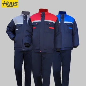 Winter Cold Proof Windproof Worker Jackets with Reflective Strips Safety Warm Work Clothes Custom Workwear Jackets