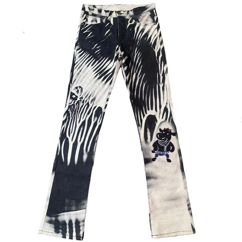 DiZNEW Denim Factory Direct Wholesales Fashion All Over Printing men denim pants jeans manufacture