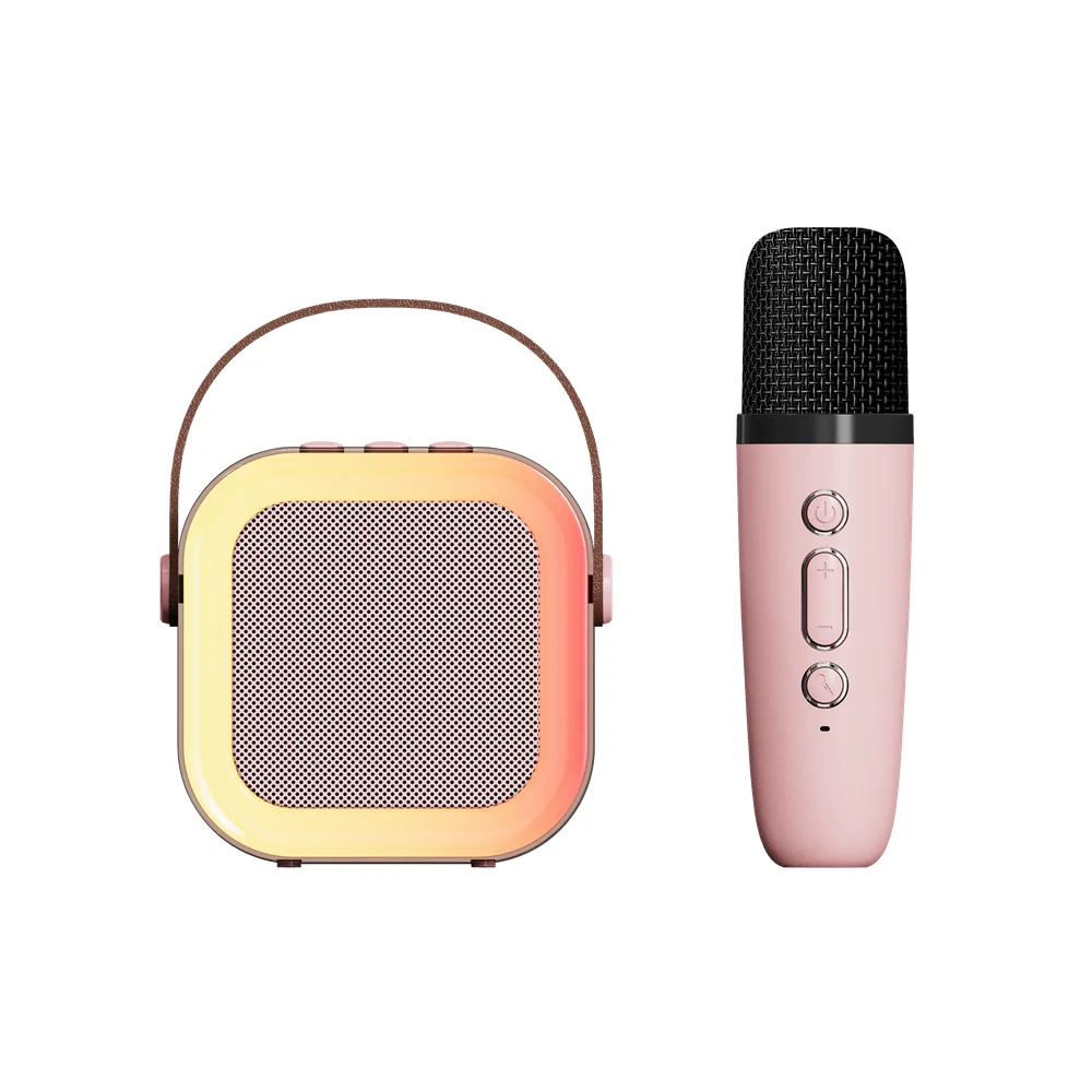 カラオケマシン1-2ワイヤレスマイク付きポータブルスピーカー