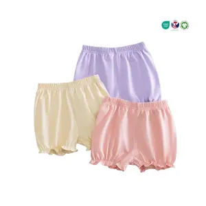 Wholesale Summer Casual Baby Girls Short Pants Solid Outer Wear Bloomers for Kids Mid Waist Plus Size Hot Shorts Pattern