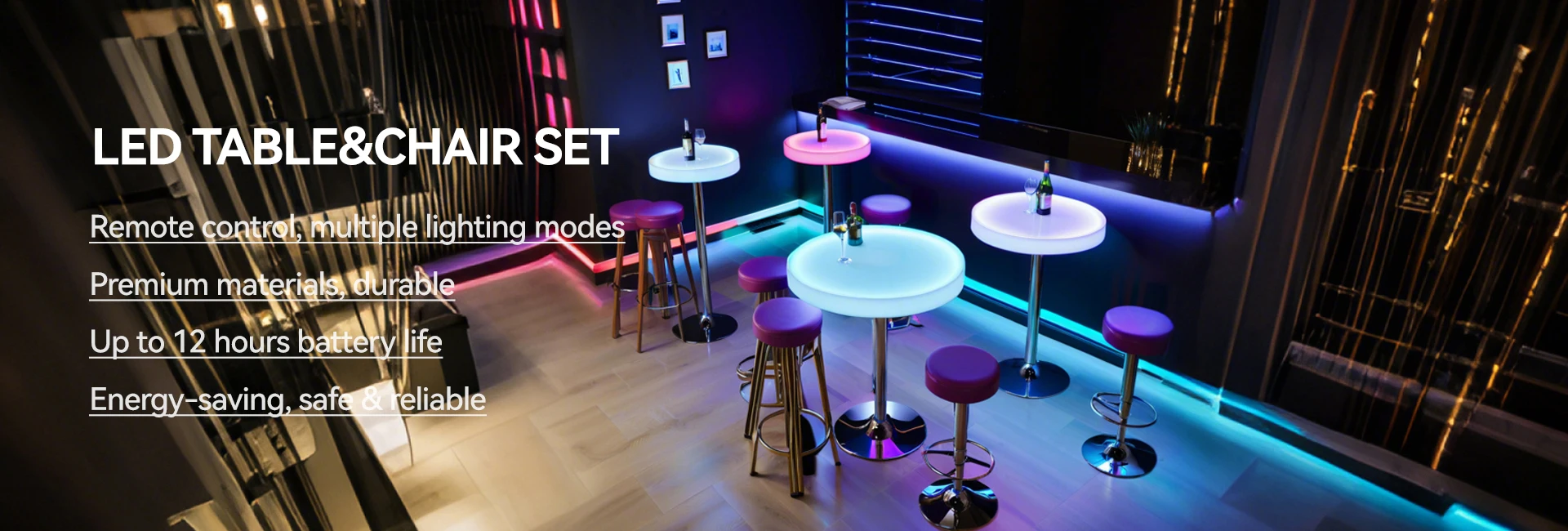 product modern rgb led bar furniture with nightclub lighting for sofa chair tables outdoor commercial event furniture-2