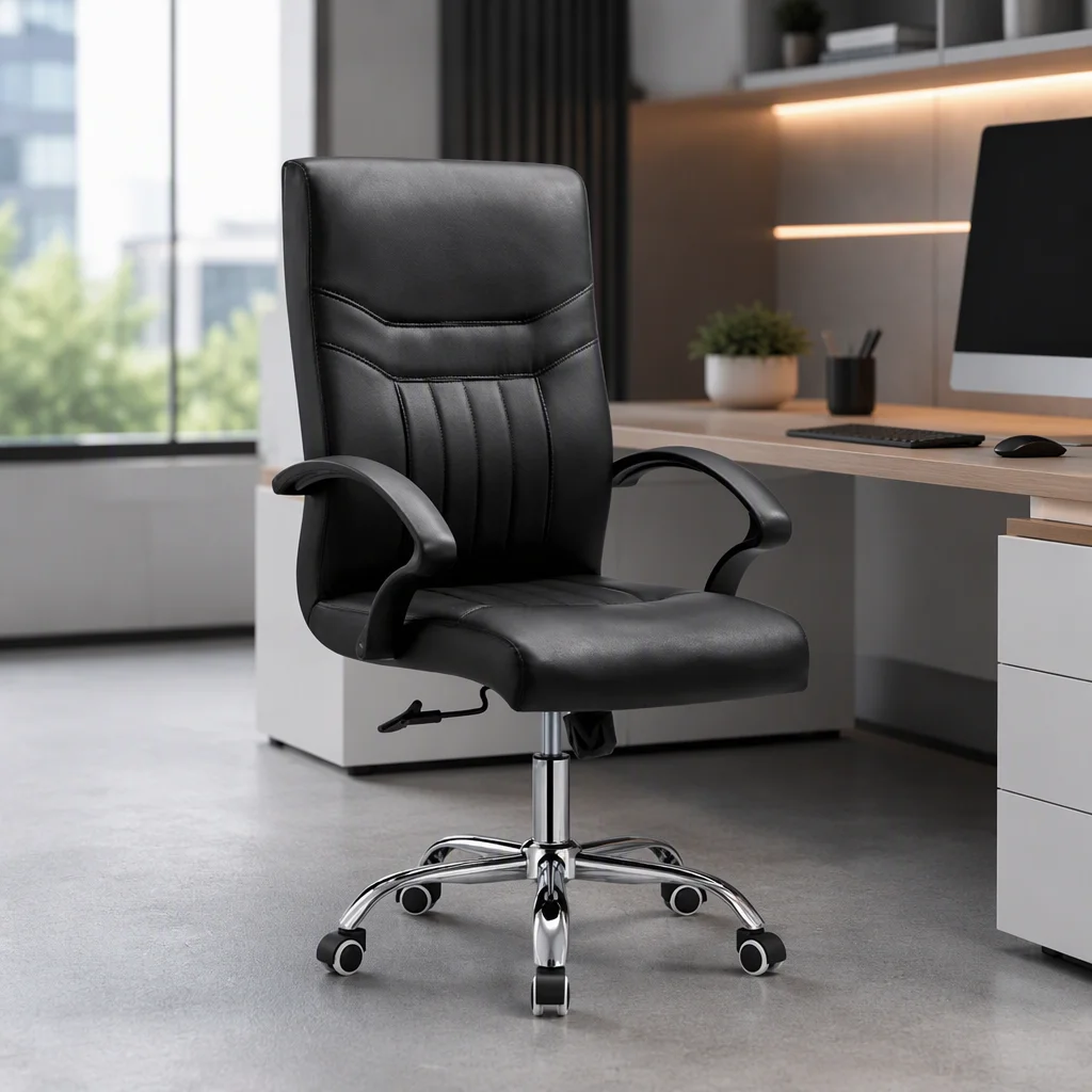 Office Leather Modern Computer Swivel Chair Manager Luxury Executive Adjustable Chairs PU Furniture Set Customization Wholesale