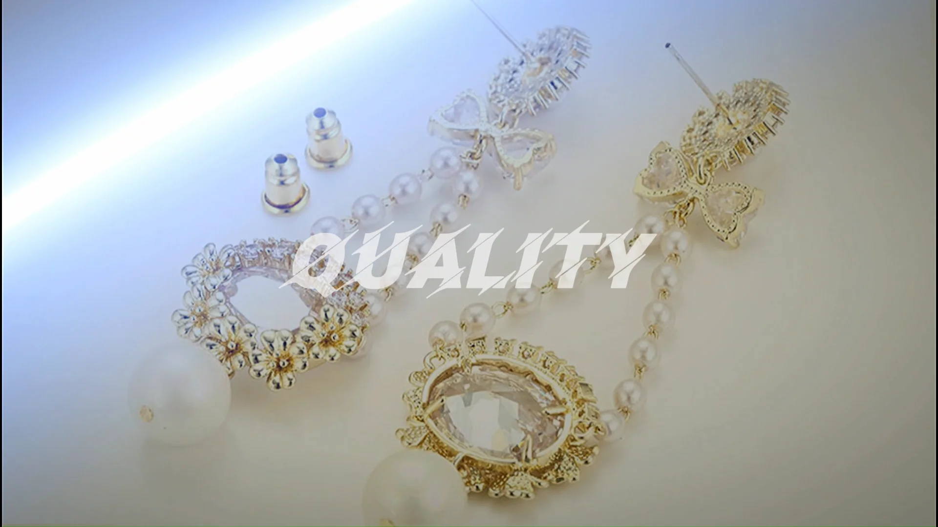 Pendientes Oro Turquesa Perla Cultivada 18k Para Bebé