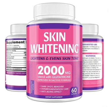 OEM Skin Whitening Brightening High Quality Original Gluthatione Vitamin E Beauty Care Skin Whitening Capsules
