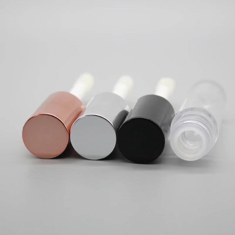 Wholesale custom empty white lipgloss packaging luxury liquid lipstick packaging lip gloss containers tube with big brush
