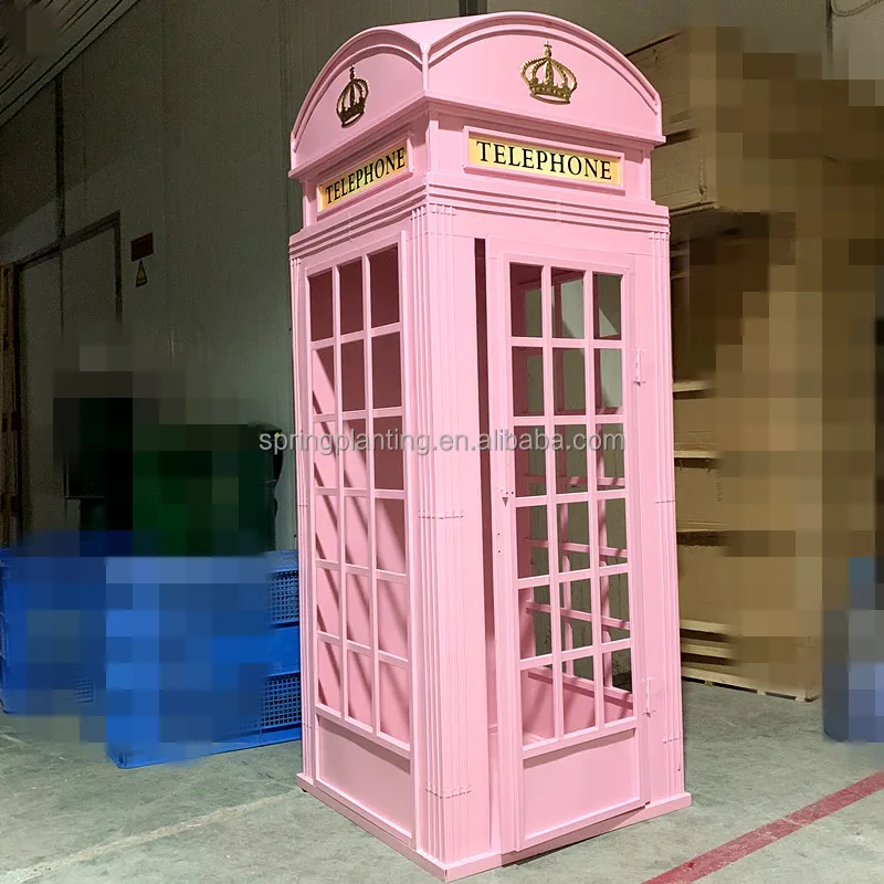Pink Phone Booth London Retro Phone Booth Handmade Craft Wedding Decor