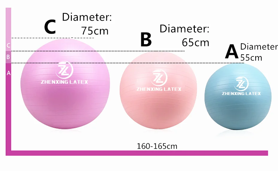 Мяч для фитнеса мяч йоги из мягкого ПВХ с насосом размер 55/65/75 см