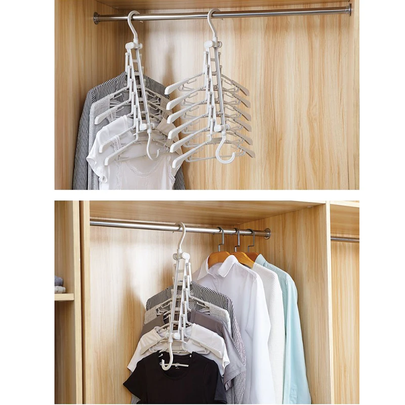 Buy Paczo 3pc Metal S-Shape 5 Layers Magic Hanger for Wardrobe, Sarees,  Pants, Scarfs, Trousers & Other Clothes Stainless Steel Iron Trouser Pant Hanger  Saree Hanger Clothes Organize-Pack of 3 Online at