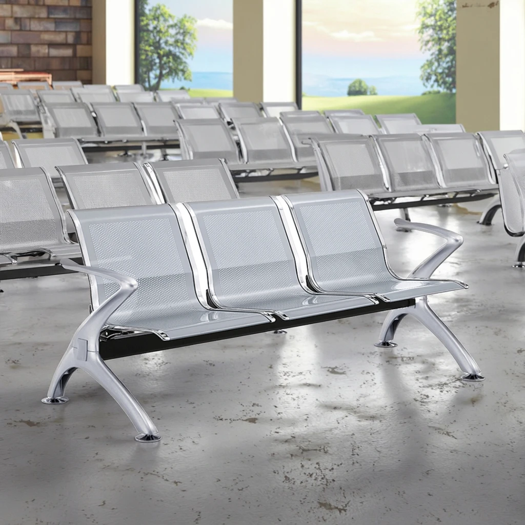 Economy Modern Steel Frame Durable Stacking Chairs for High-Traffic Hospital and School Events Areas 4