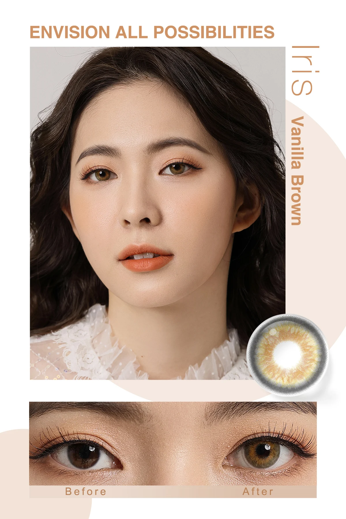 免费送货magister隐形眼镜虹膜美容彩色隐形眼镜软透镜隐形眼镜