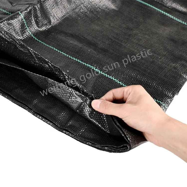 Sheet Woven Weed Control Fabric 2m X 10 Piece - UV Stabilised Black Heavy Duty Landscape Ground Cover Membrane Weeds Killer