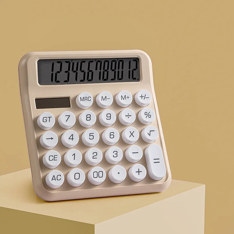 Simple Fashion Office Computer Key Multi-color Mixed Version Calculator Columns Button Colorful Dual Solar