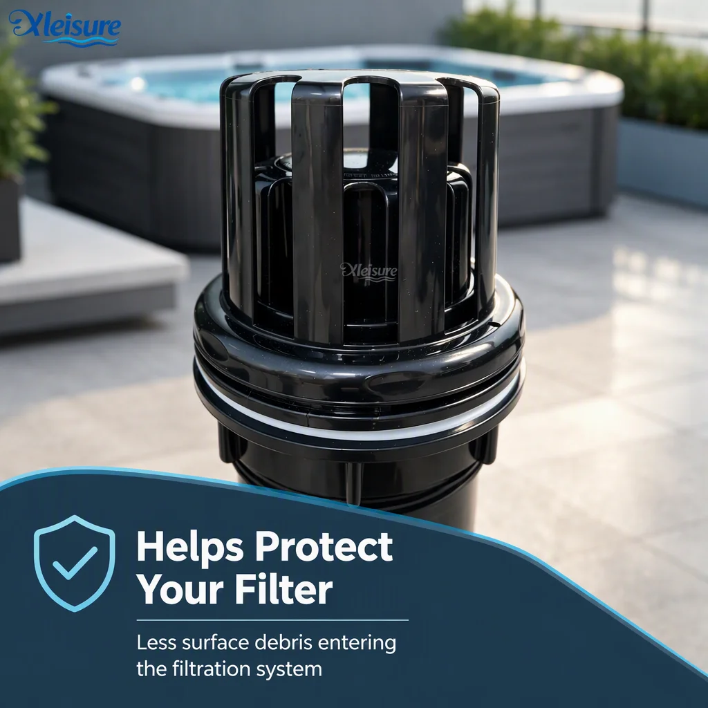 L-2125A ABS Material Hot Tub Spa Skimmer Water Surface Filter Basket Debris Collector Replacement for Spa Pool Factory