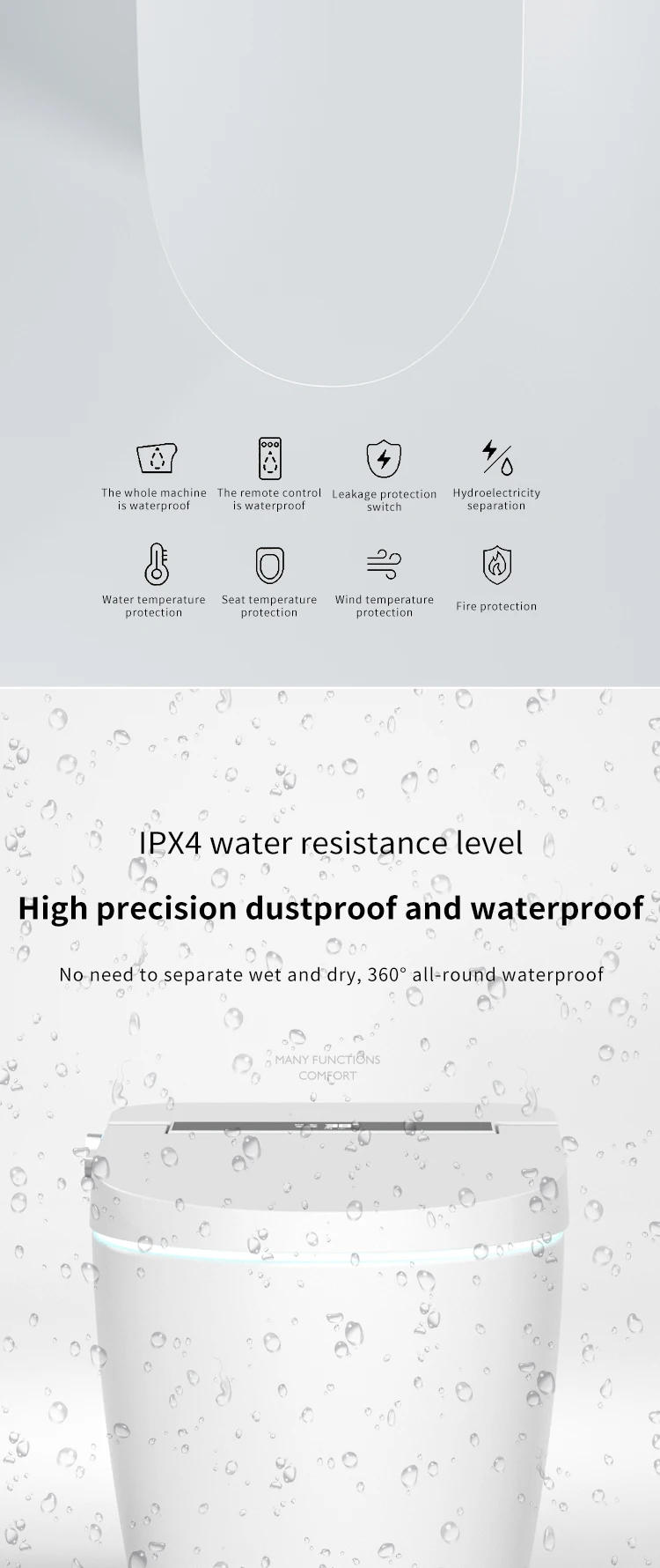 product fashion modern automatic toilet bidet bathroom sanitary wares intelligent toilet bowl bathroom smart toilet-17