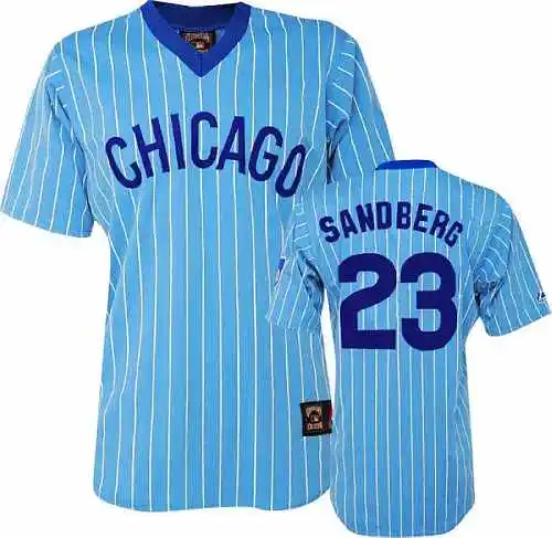 Wholesale Blue Throwback Ryne Sandberg baseball Jersey Men's #23 Chicago  stitched S-5XL From m.