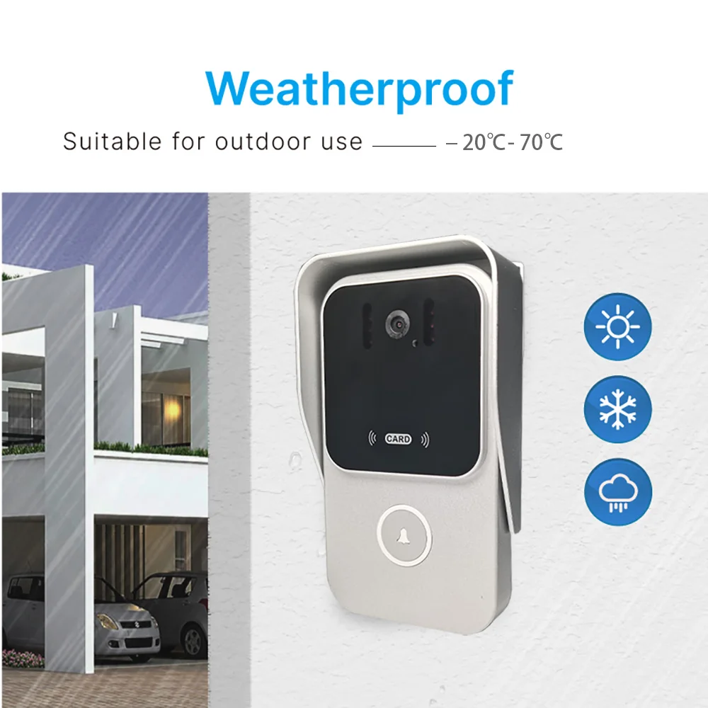 2 Wires Visual Door Bell Intercom System for Building Apartment Analog Wired Indoor Monitor Digital Doorbell Camera With Unlock