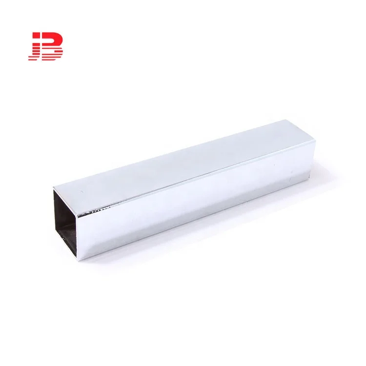 High quality 20*20mm chrome iron metal square tube wardrobe tube