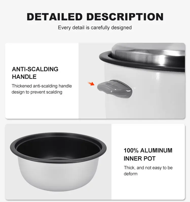 Easy to Operate Automatic Commercial Rice Cooker National Electric 22l Big Capacity for 100 Person 10l Drum Rice Cooker 50 Cups