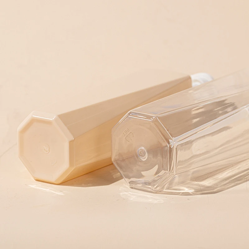 Luxury Cosmetics Packaging 450ml Empty PETPlastic Bottle Cosmetic Packaging Shampoo Bottle With Pump