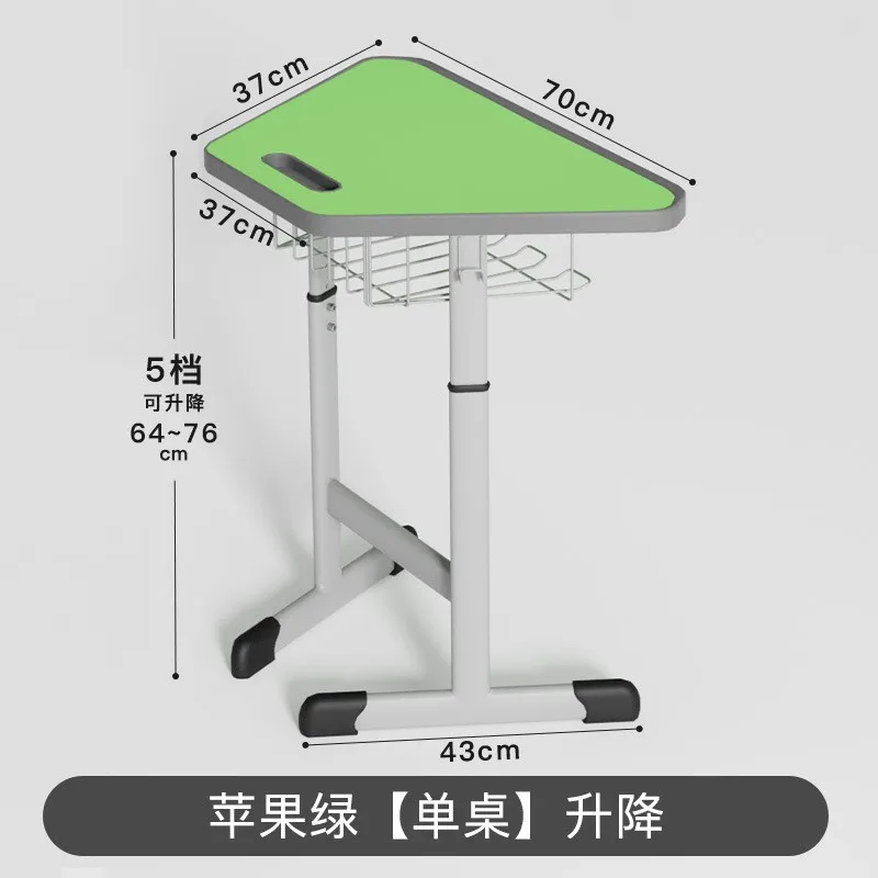 Adjustable trapezoid student desk Student School Desk And Chair Set middle school desk and chair